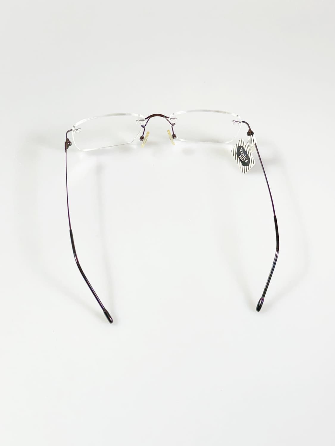 VENICE 무테 건메탈 스퀘어 프레임 빈티지 안경 상품이미지5