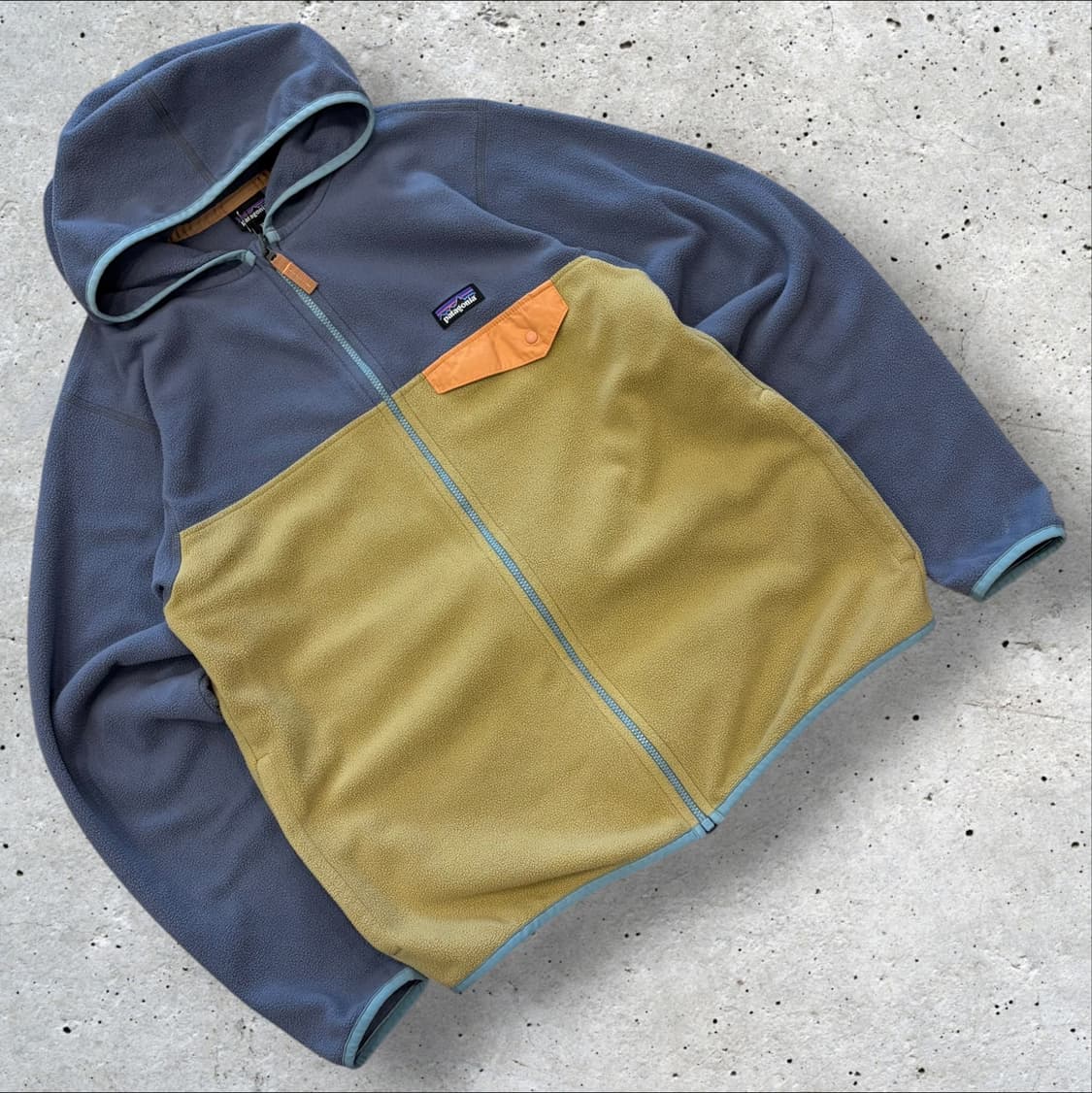 [XL(14)] 파타고니아 마이크로 플리스 후드 집업 블루베이지 D678 상품이미지1