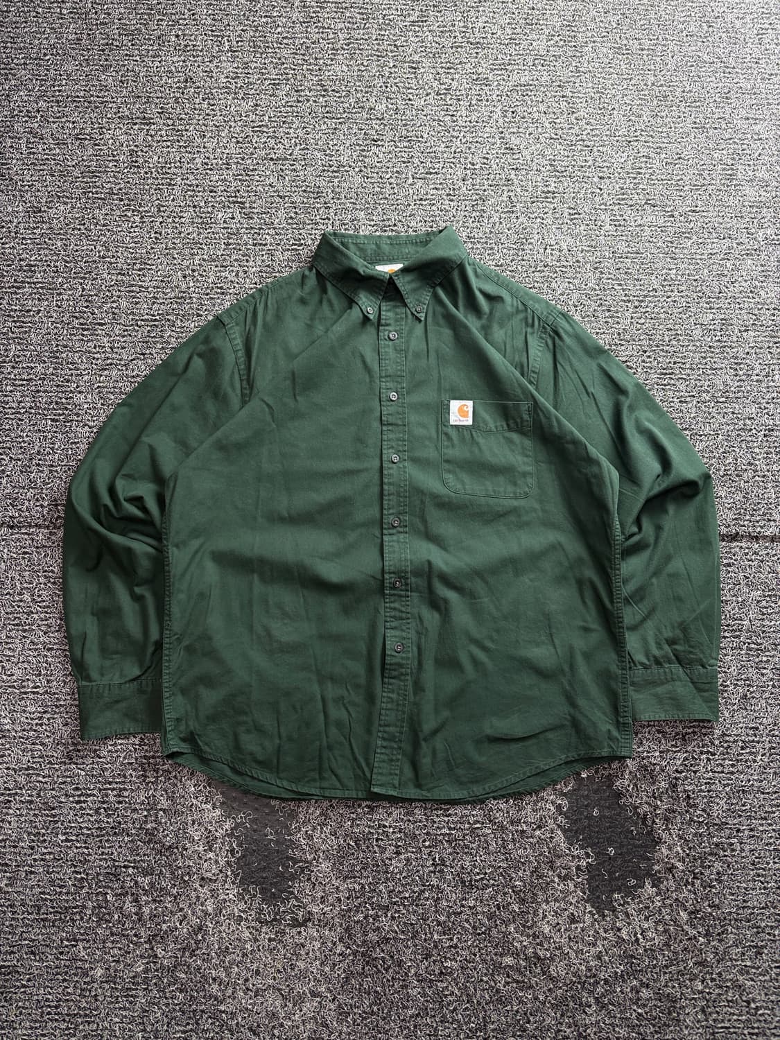 칼하트 올드스쿨 다크그린 워크 셔츠 3438 상품이미지2