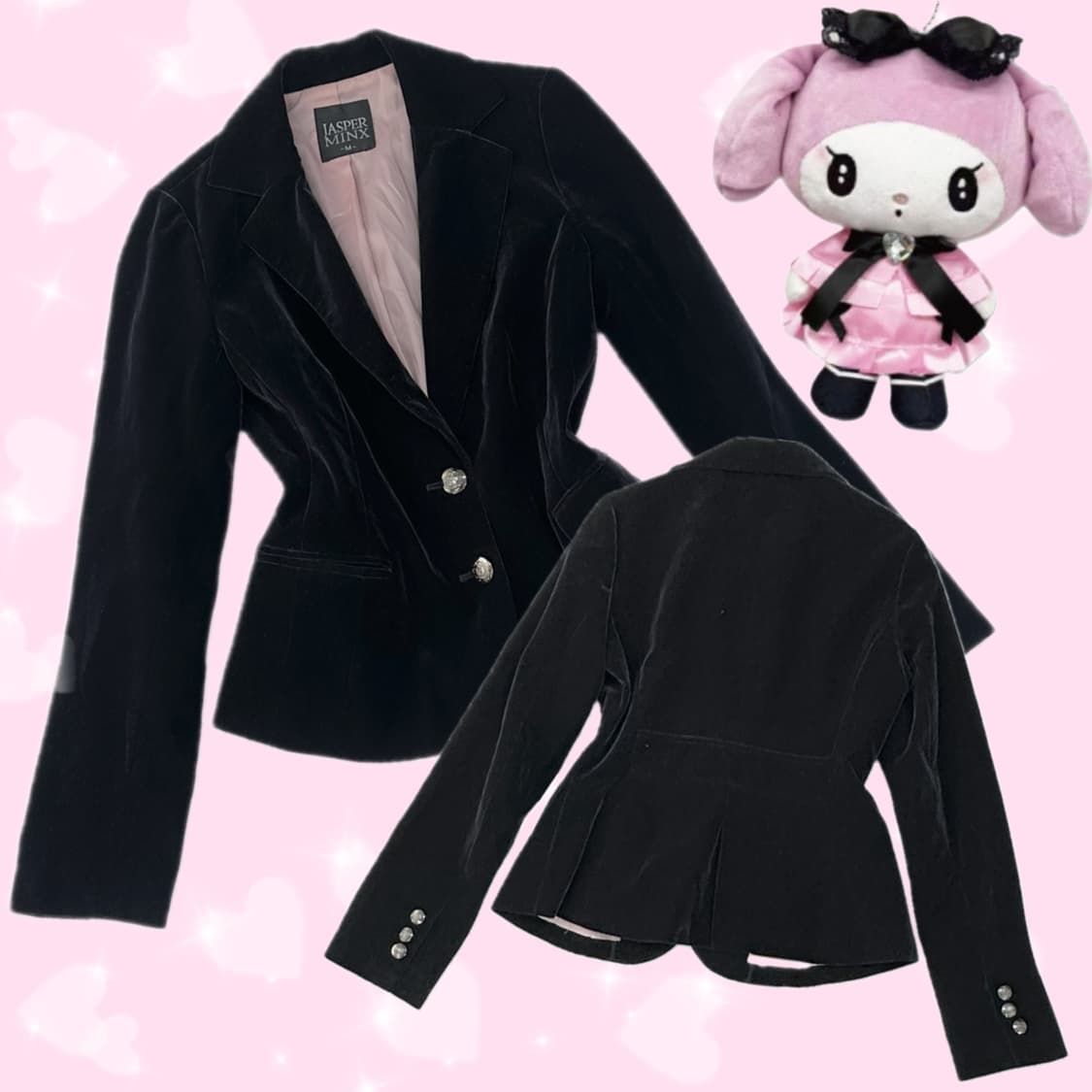 JASPER MINX 벨벳 블레이저 정장 자켓 고딕풍 지뢰계 공겜여주  상품이미지1