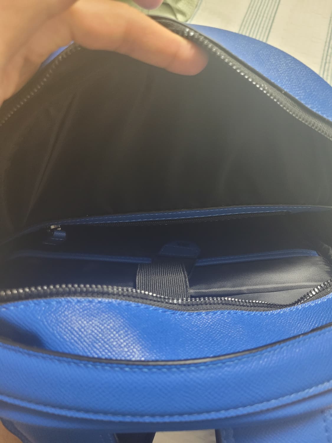 자라 zara 에코 레더 블루 백팩 상품이미지3