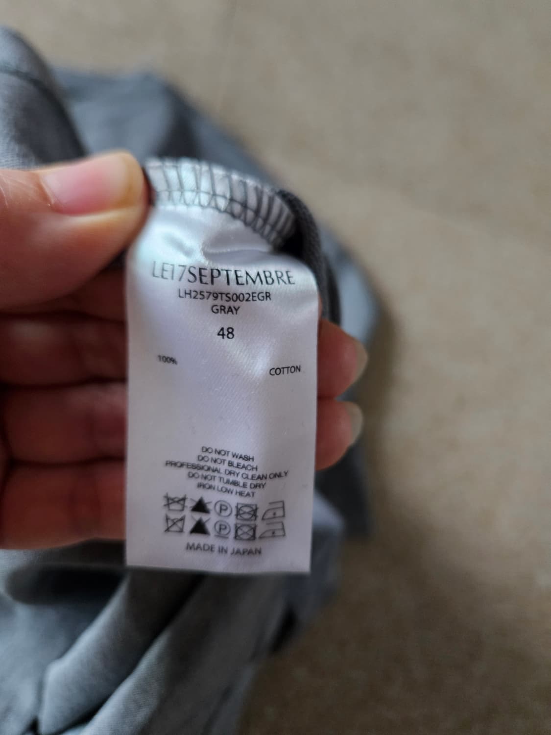 르셉템버 유니섹스 티셔츠 48사이즈 새상품  상품이미지3