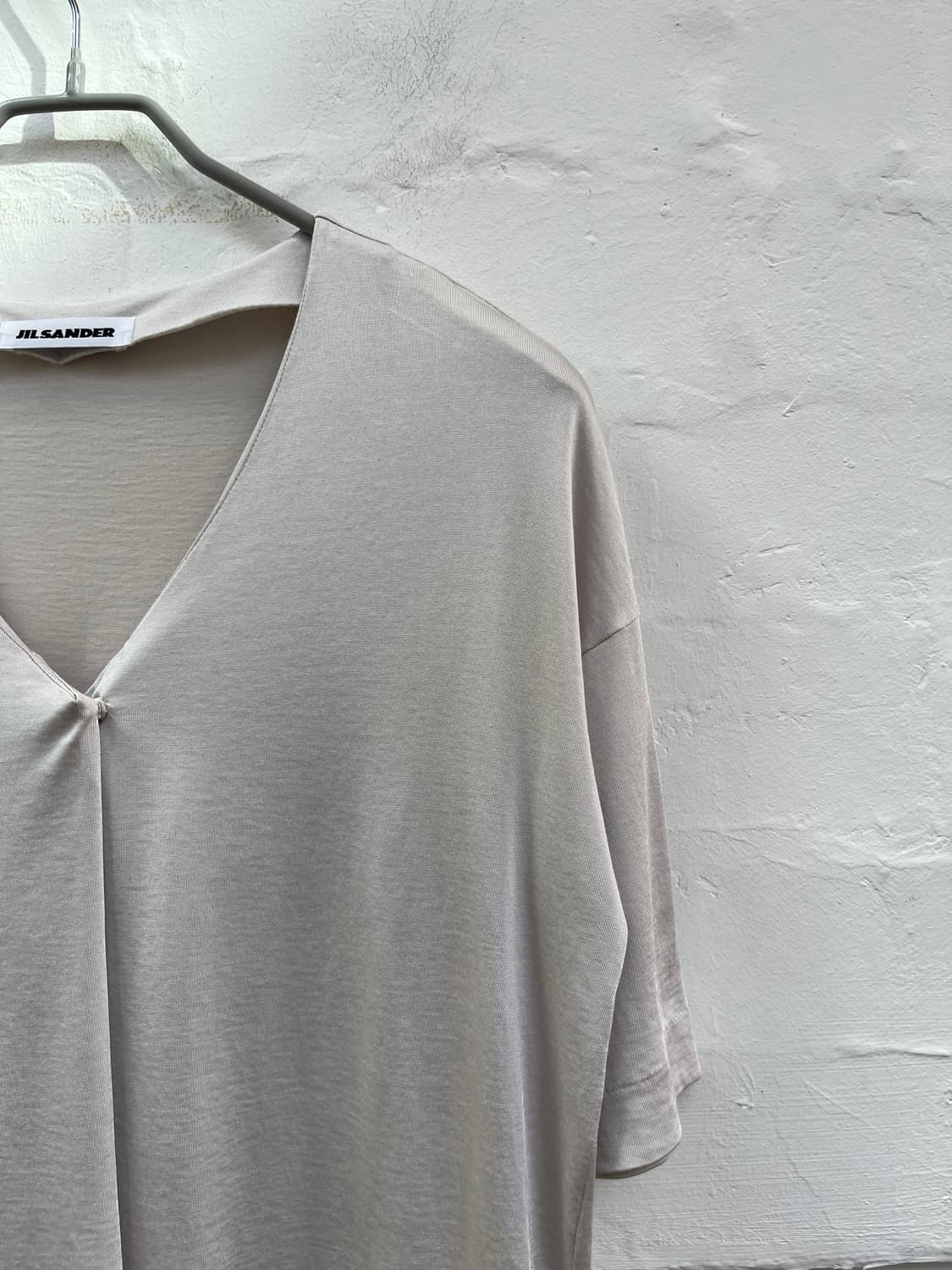 Jil Sander 질샌더 브이넥 반팔 티셔츠 베이지 S 상품이미지4