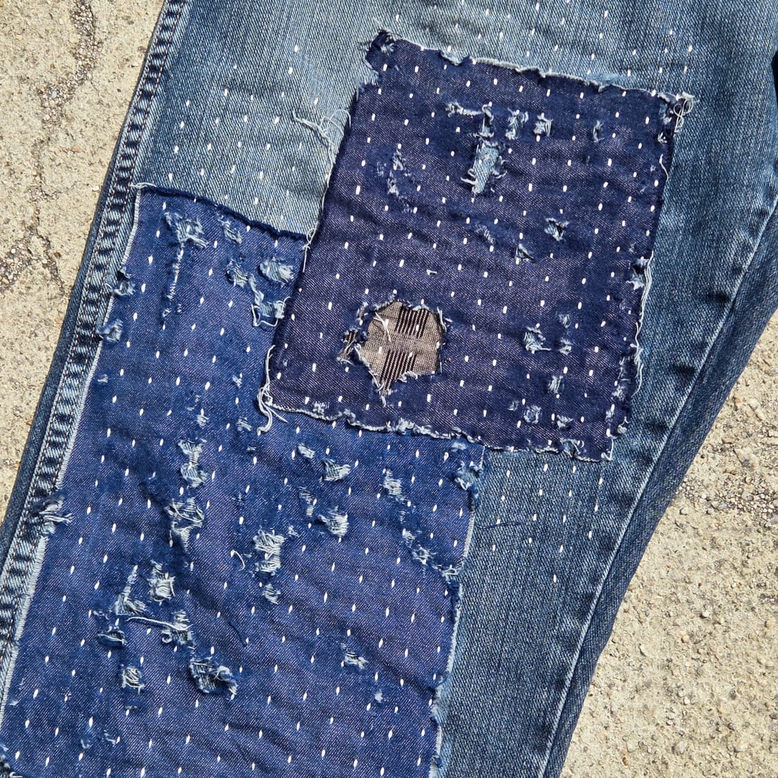 S.O/ 사시코 자수 커스텀 팬츠 상품이미지3