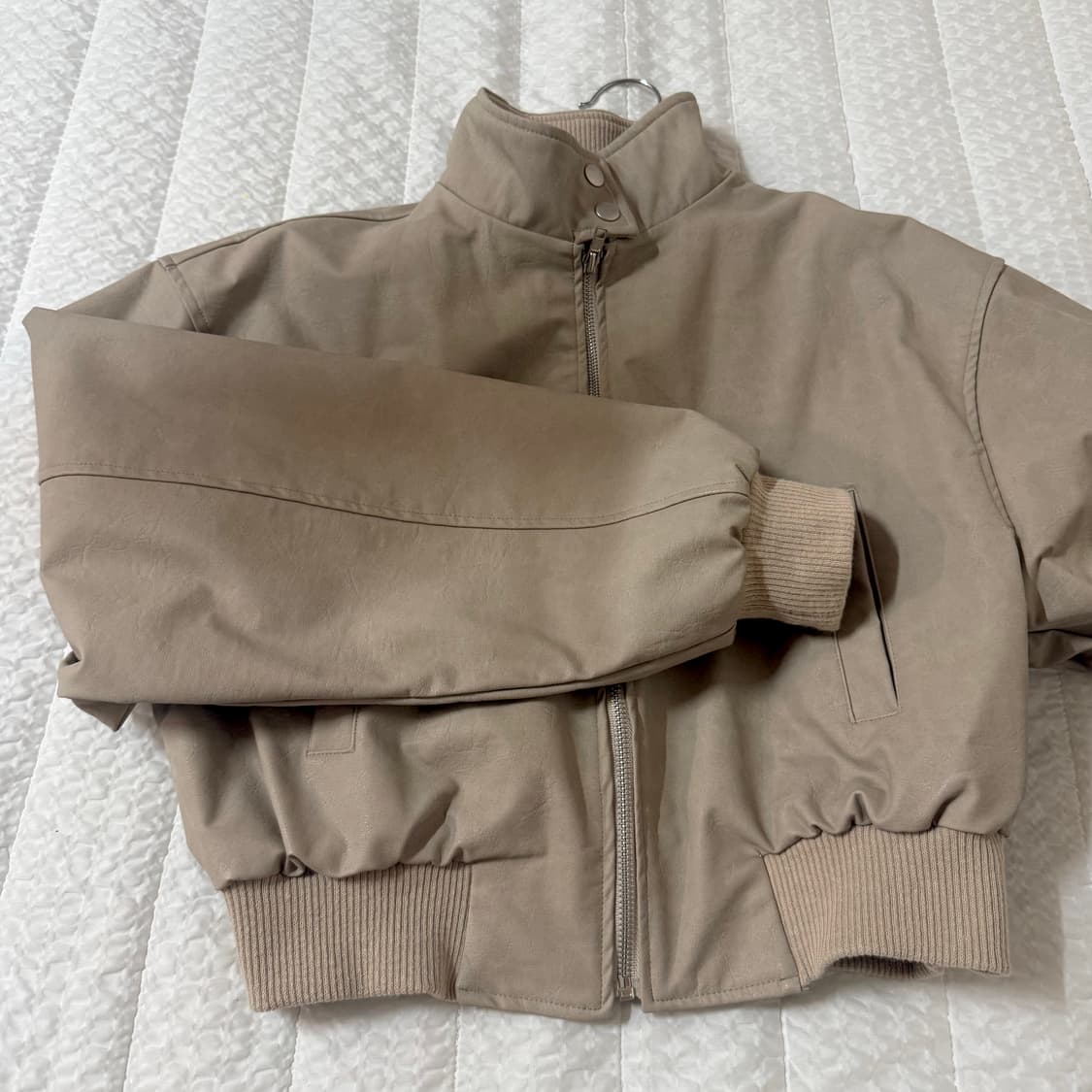 빈티지 베이지 레더자켓 상품이미지2
