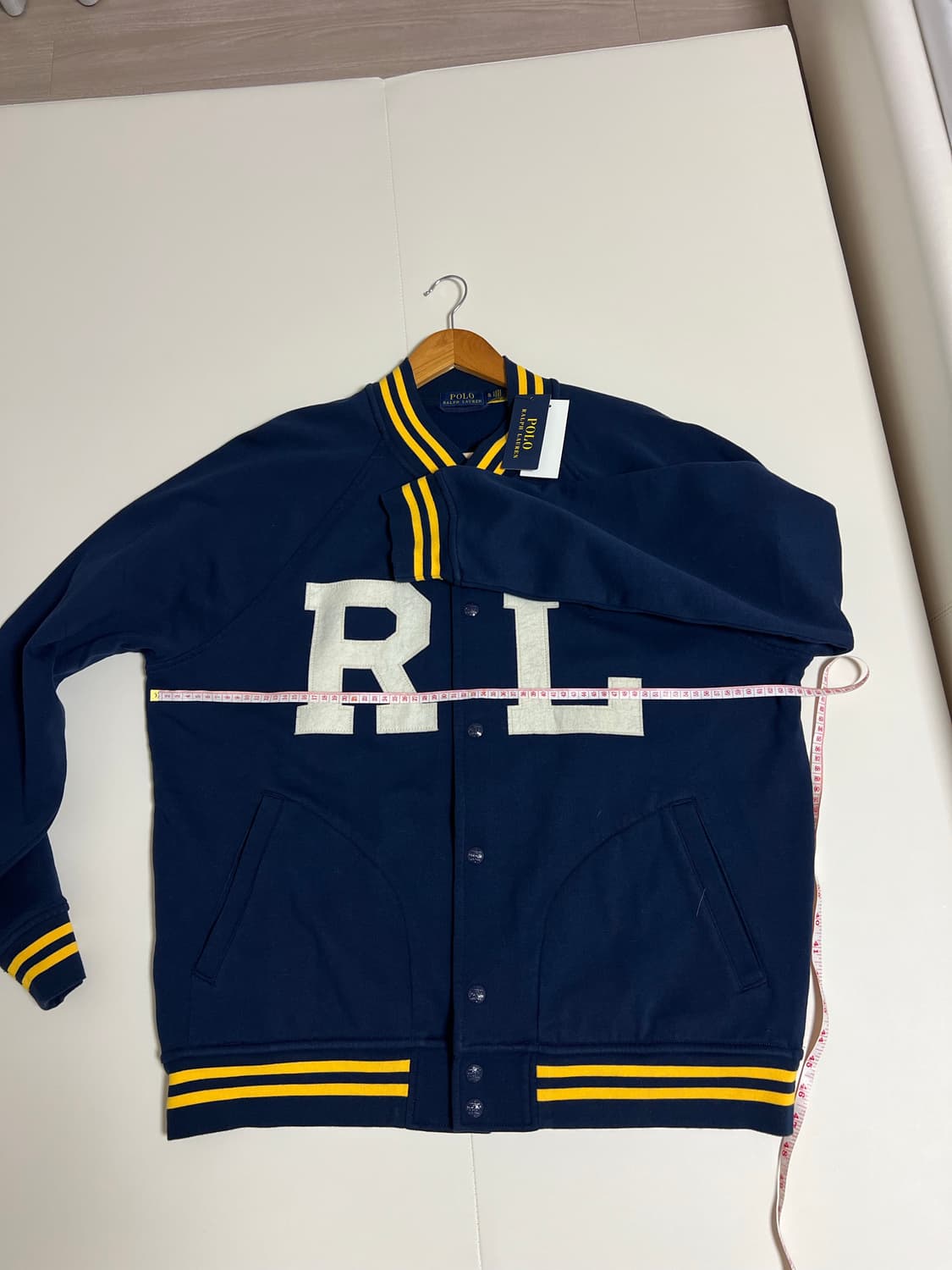 (새상품)폴로 랄프로렌 바시티 자켓 RL로고 네이비 XL 상품이미지6