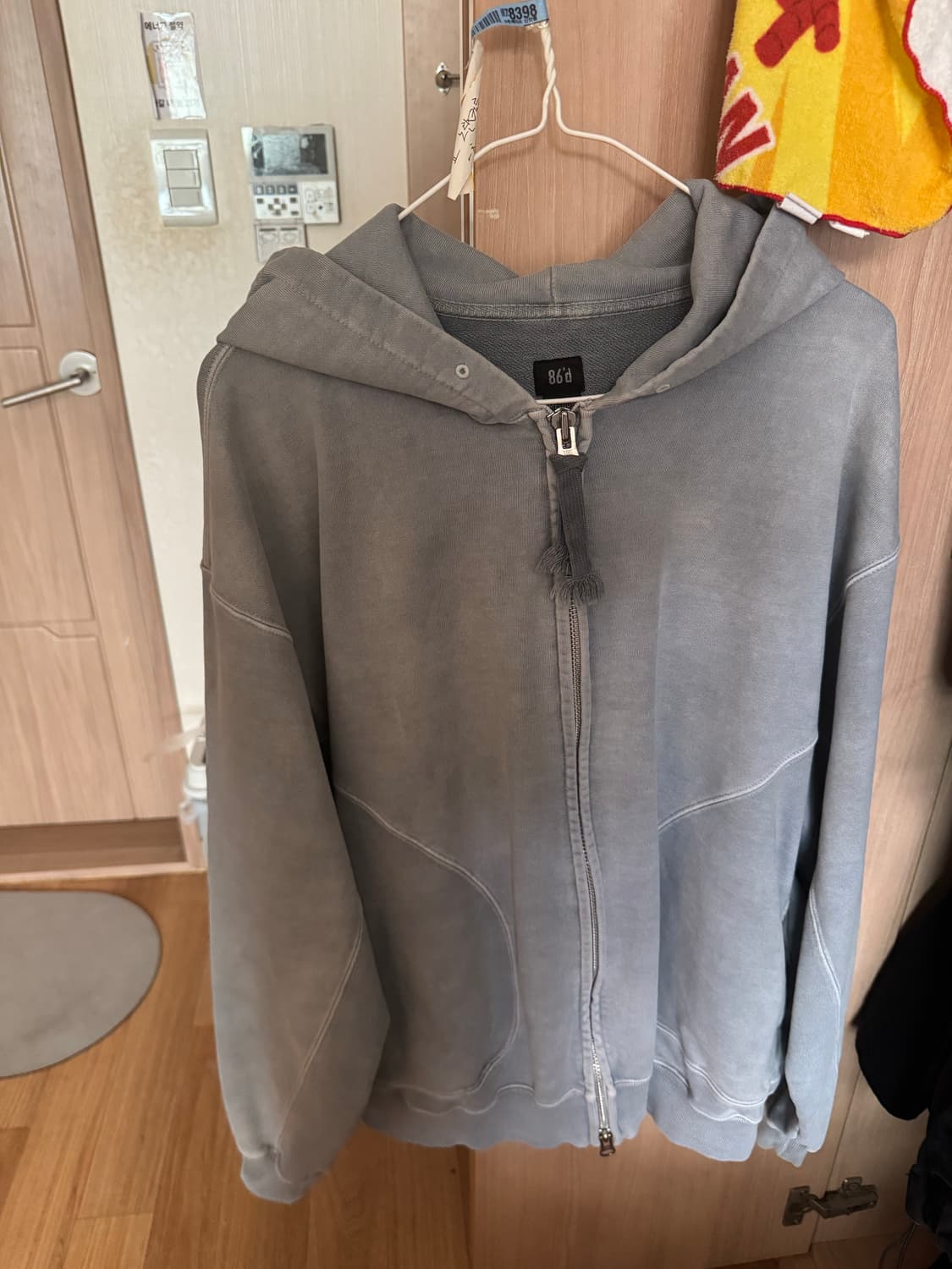 (BTS 정국 착용) 86D 후드집업 그레이 상품이미지2