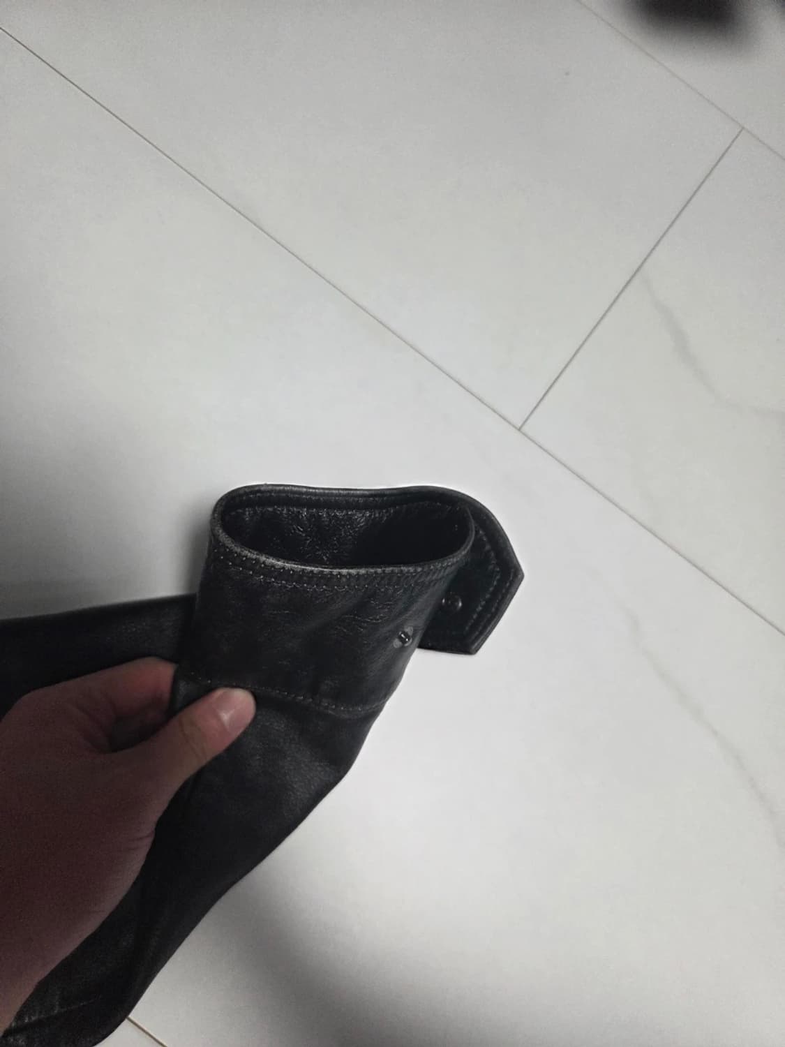 엘무드 스모커 카우하이드 바이커 레더 자켓 46 상품이미지4