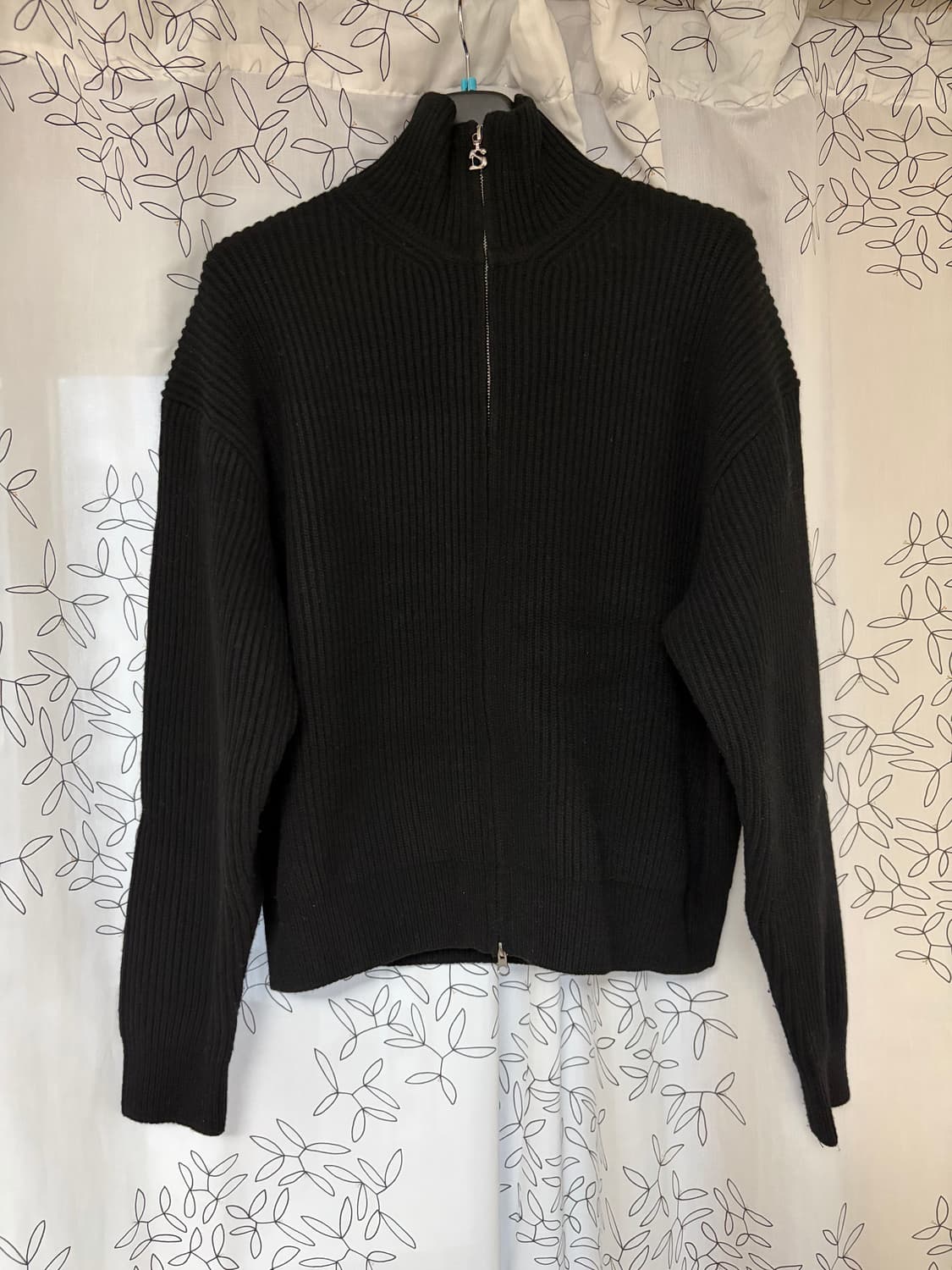 L) 인사일런스 캐시미어 집업 니트 블랙 상품이미지2