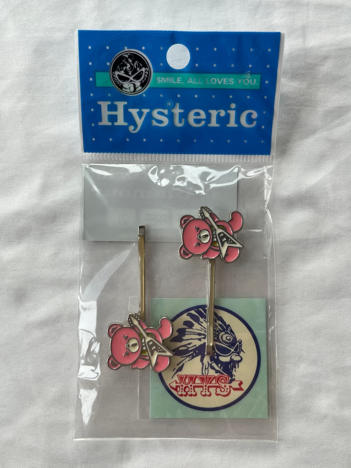 (새상품) 히스테릭 글래머 아카이브 락스타 퍽베어 헤어핀 머리핀 세트 상품이미지1