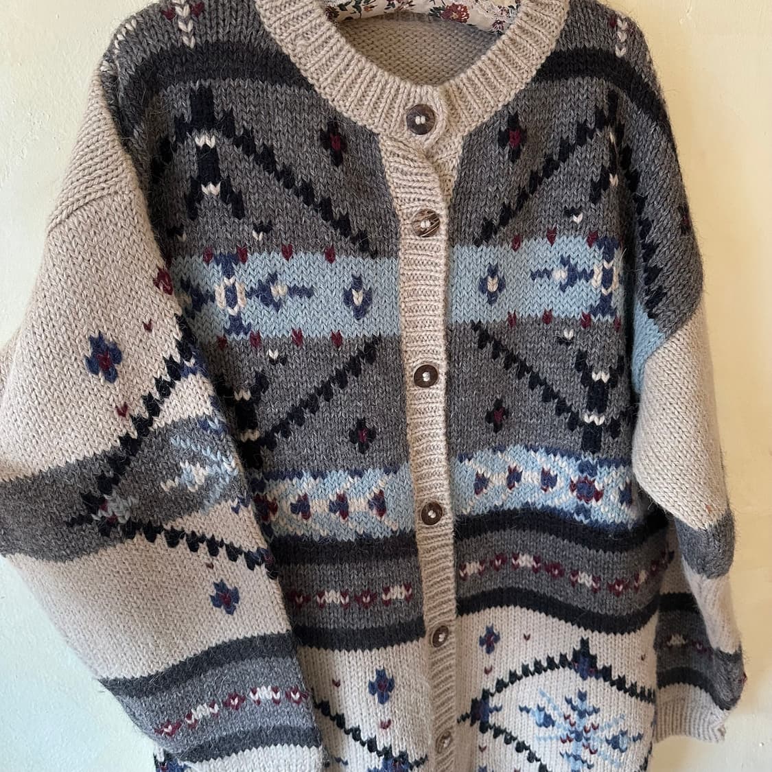 알파카 혼방 울 니트 가디건 상품이미지2