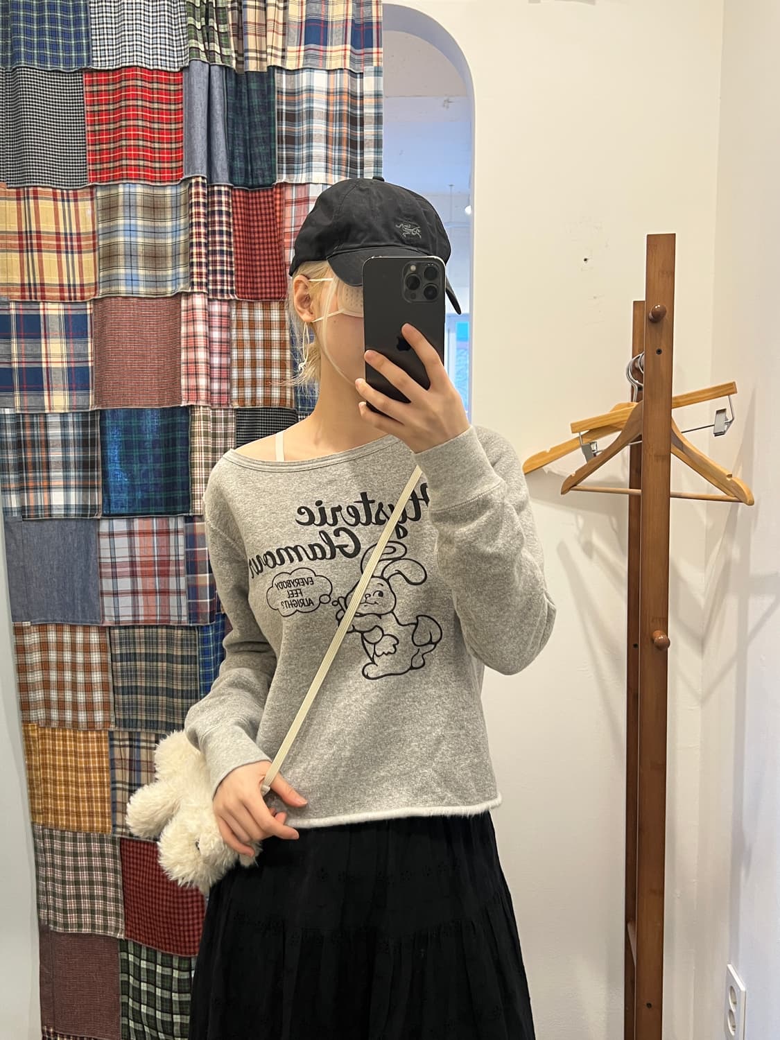 히스테릭글래머 버니 그레이 크롭 맨투맨 상품이미지3