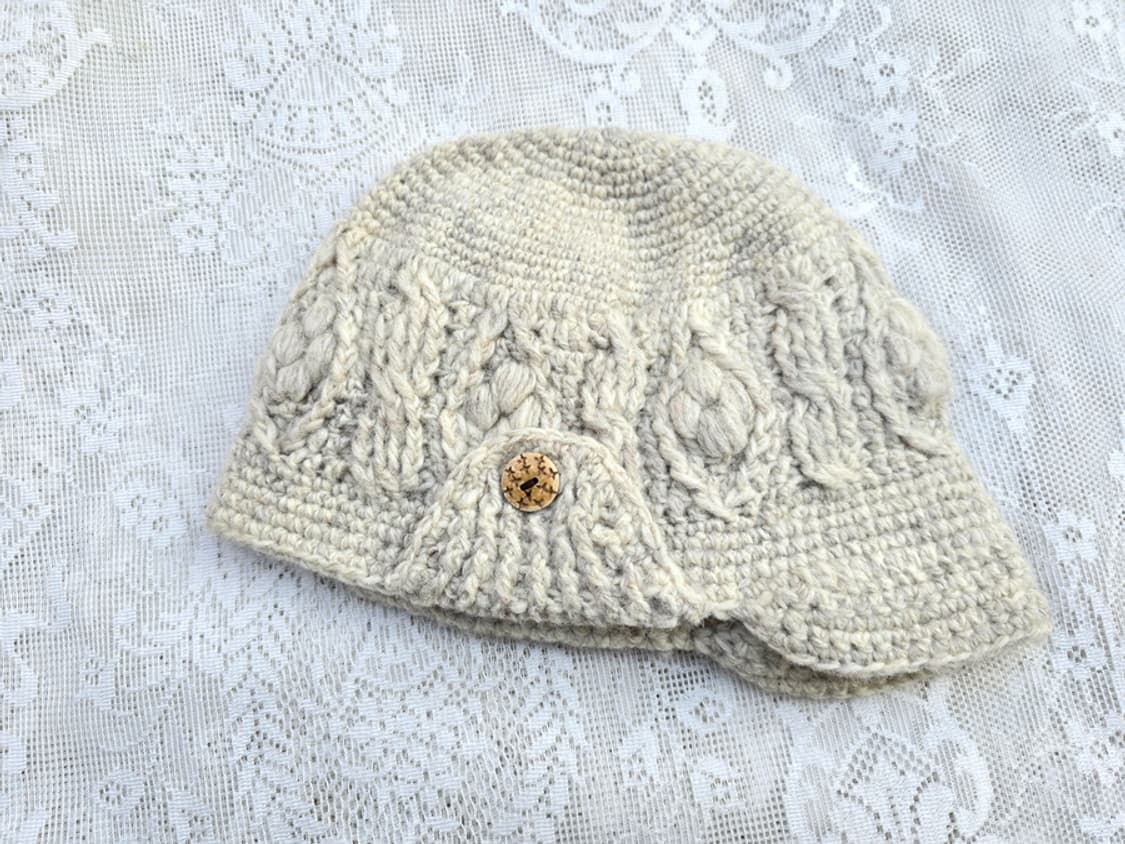 네추럴 케이블 털 모자 상품이미지3