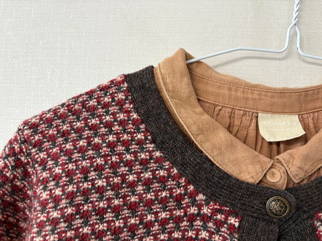 사만사모스 셔츠+가디건+gu치마 상품이미지2