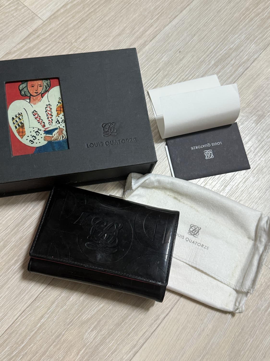 루이까또즈 지갑 블랙 핑크 상품이미지1