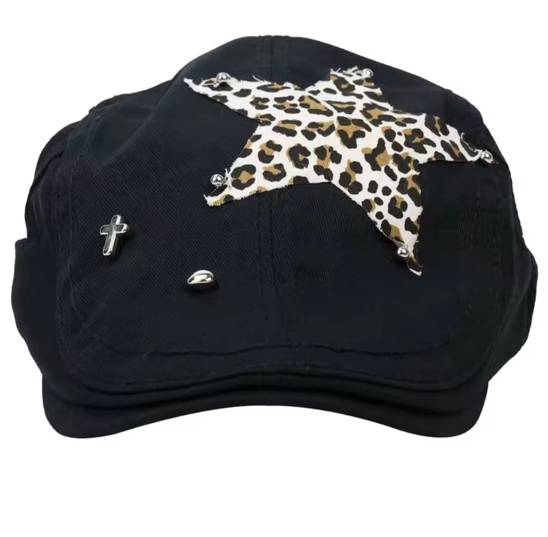 새상품 블랙 레오파드 호피 헌팅캡  상품이미지1