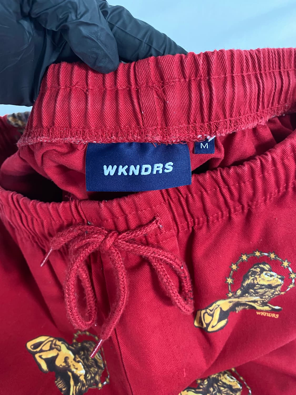 위캔더스 레드 사자로고 킹 코튼팬츠 M 상품이미지4