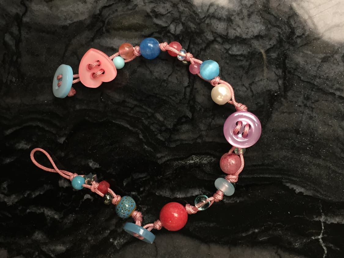 PB 단추 비즈 팔찌 상품이미지1