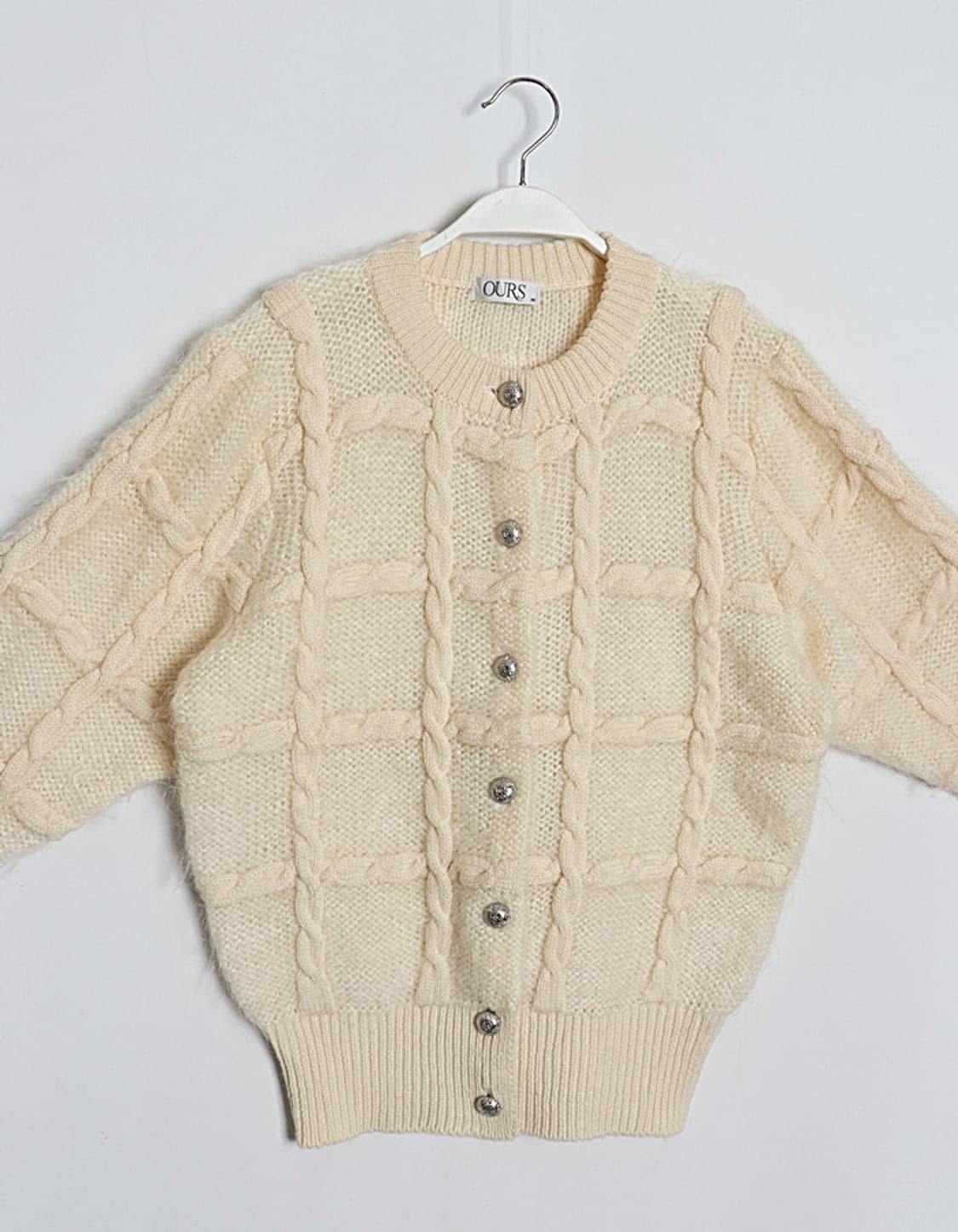 OURS Cable Wool Cardigan 상품이미지2