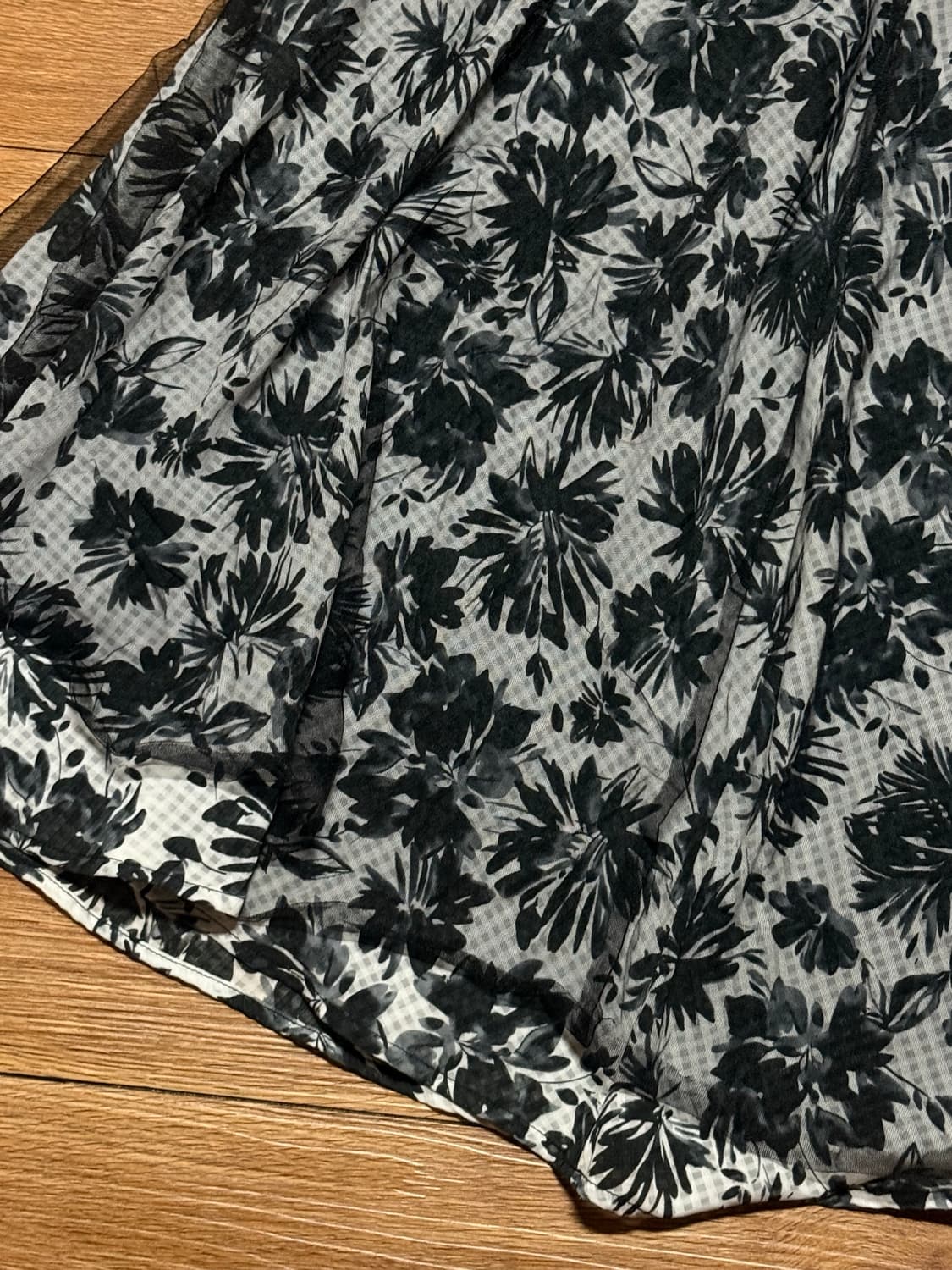 0017 -Black Bloom Mesh Sk 상품이미지5