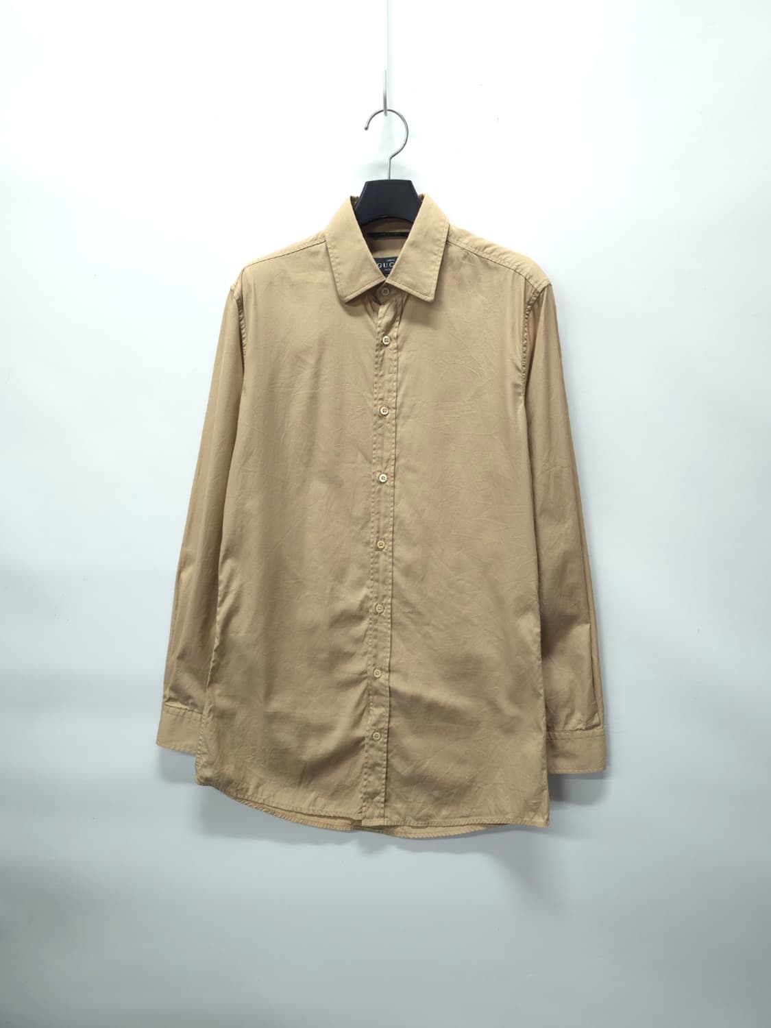 [희귀] 구찌 남여공용 스태프 유니폼 코튼 셔츠 (베이지, 37사이즈) 상품이미지1