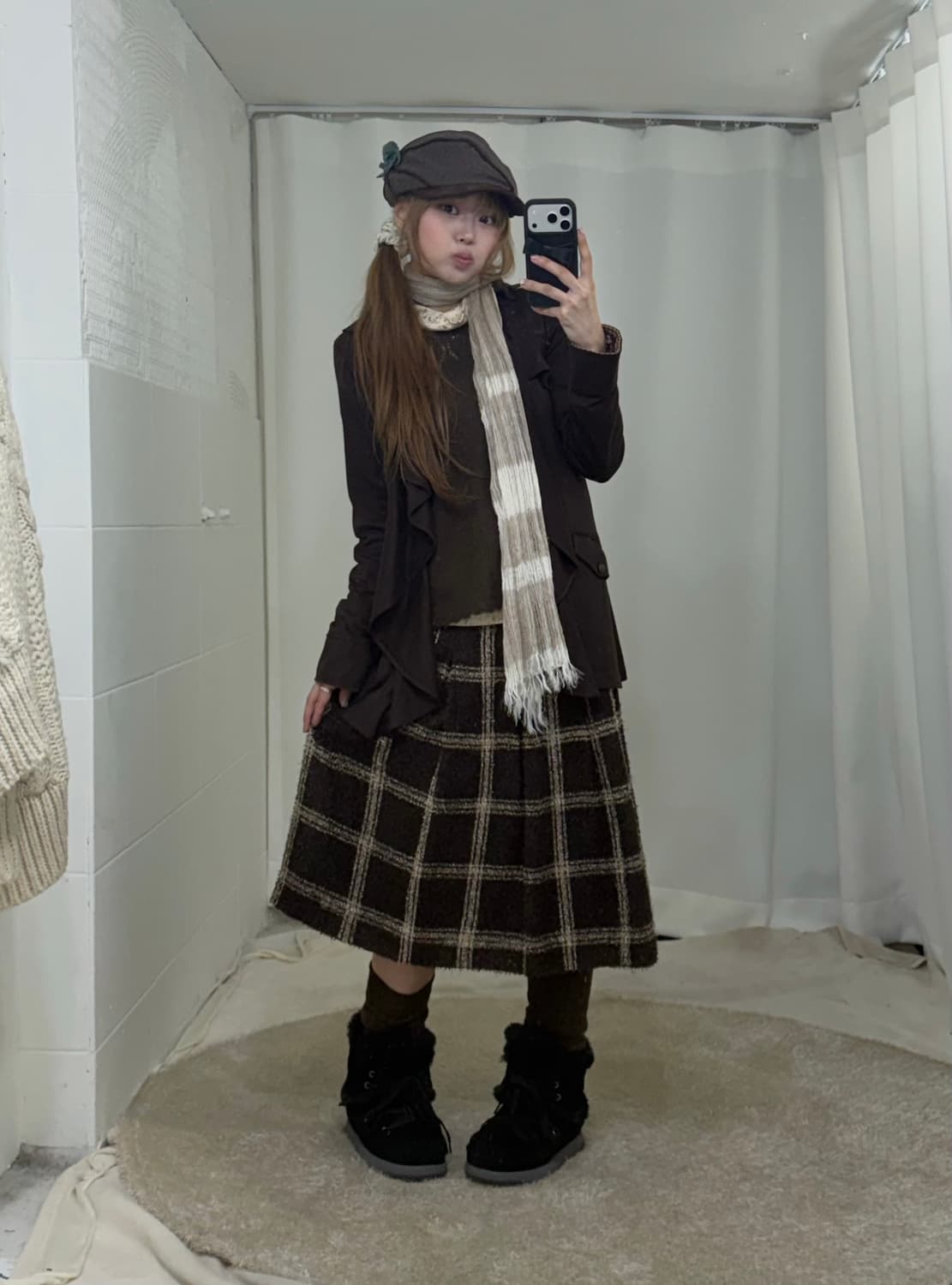 엑시즈팜 브라운 데일리 하구미 모리걸 코디세트 상품이미지3