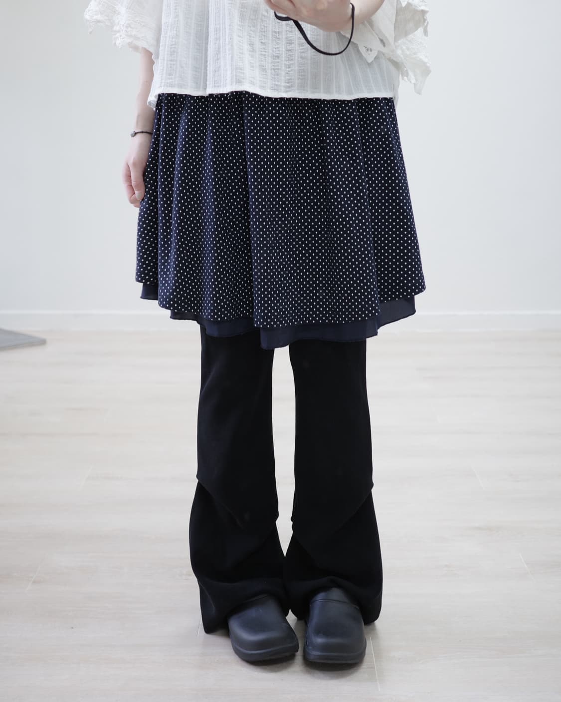 Cute navy banding dot skirt 상품이미지7