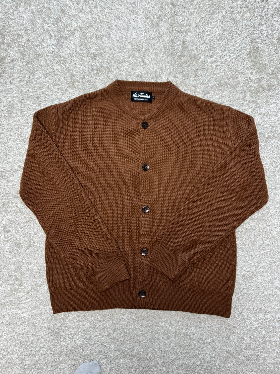 와일드띵스 코지웜 울 가디건 모카 상품이미지2