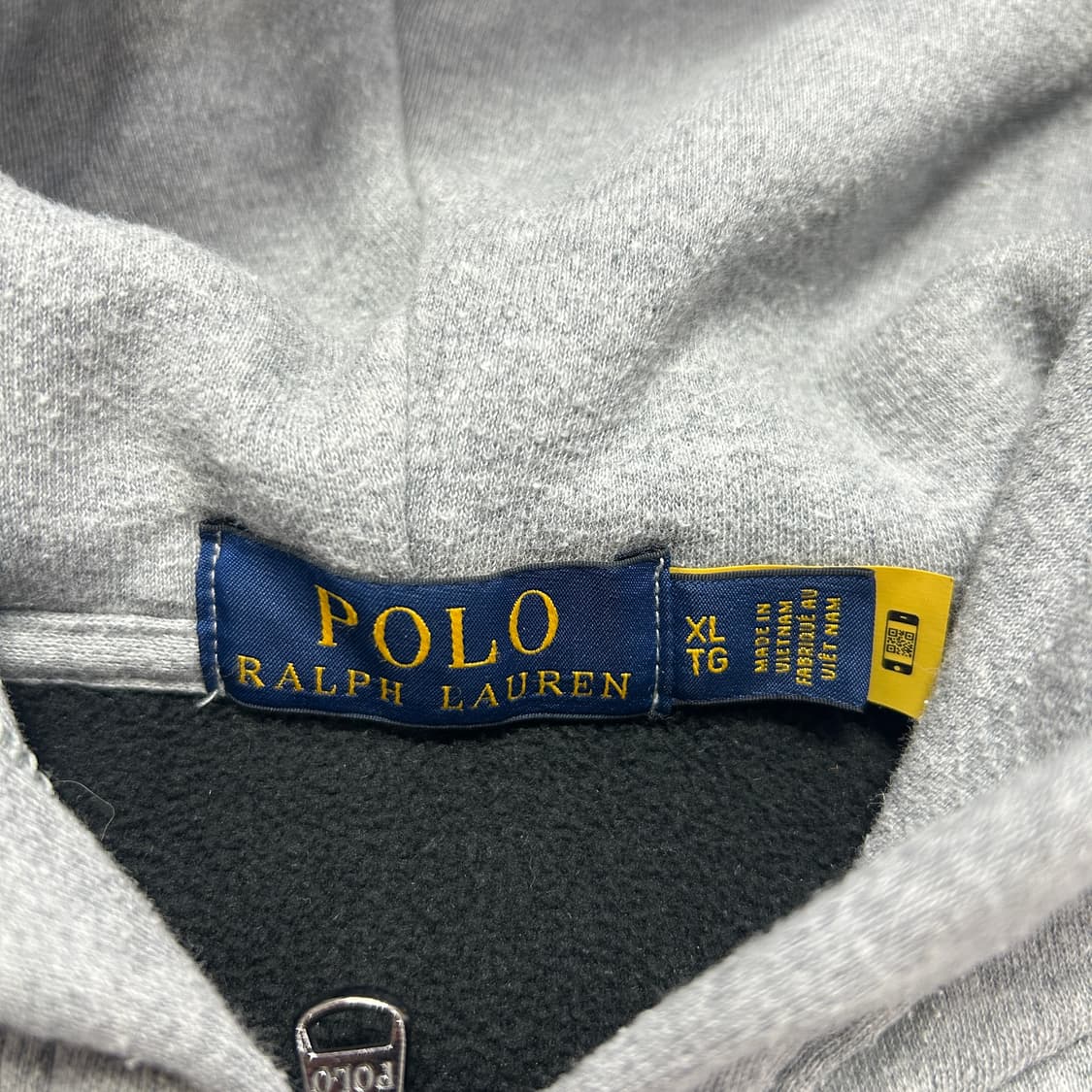 폴로 QR라벨 그레이 후드집업(XL) 상품이미지2