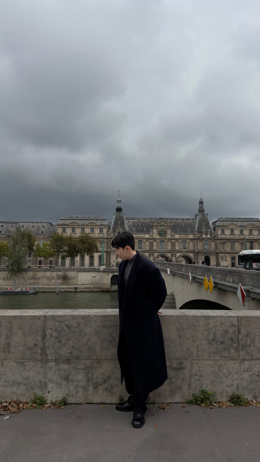 렉토 23FW 로버펠트 더블코트 네이비 M 상품이미지6