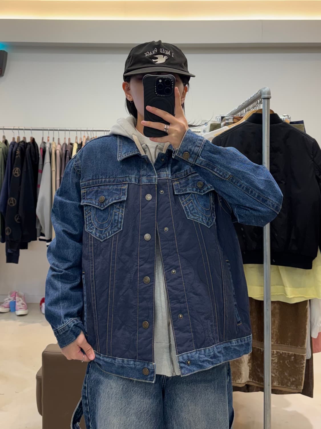 트루릴리전 퀼팅 데님 트러커 자켓 상품이미지5