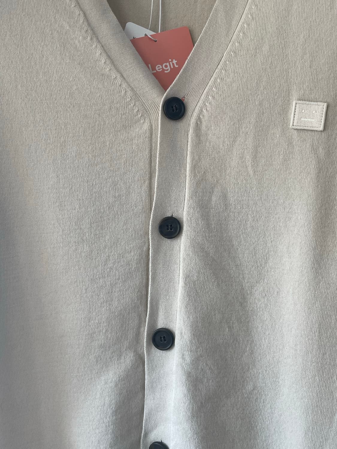 아크네 스튜디오 메리노울 페이스로고 니트 베이지 새상품 상품이미지5