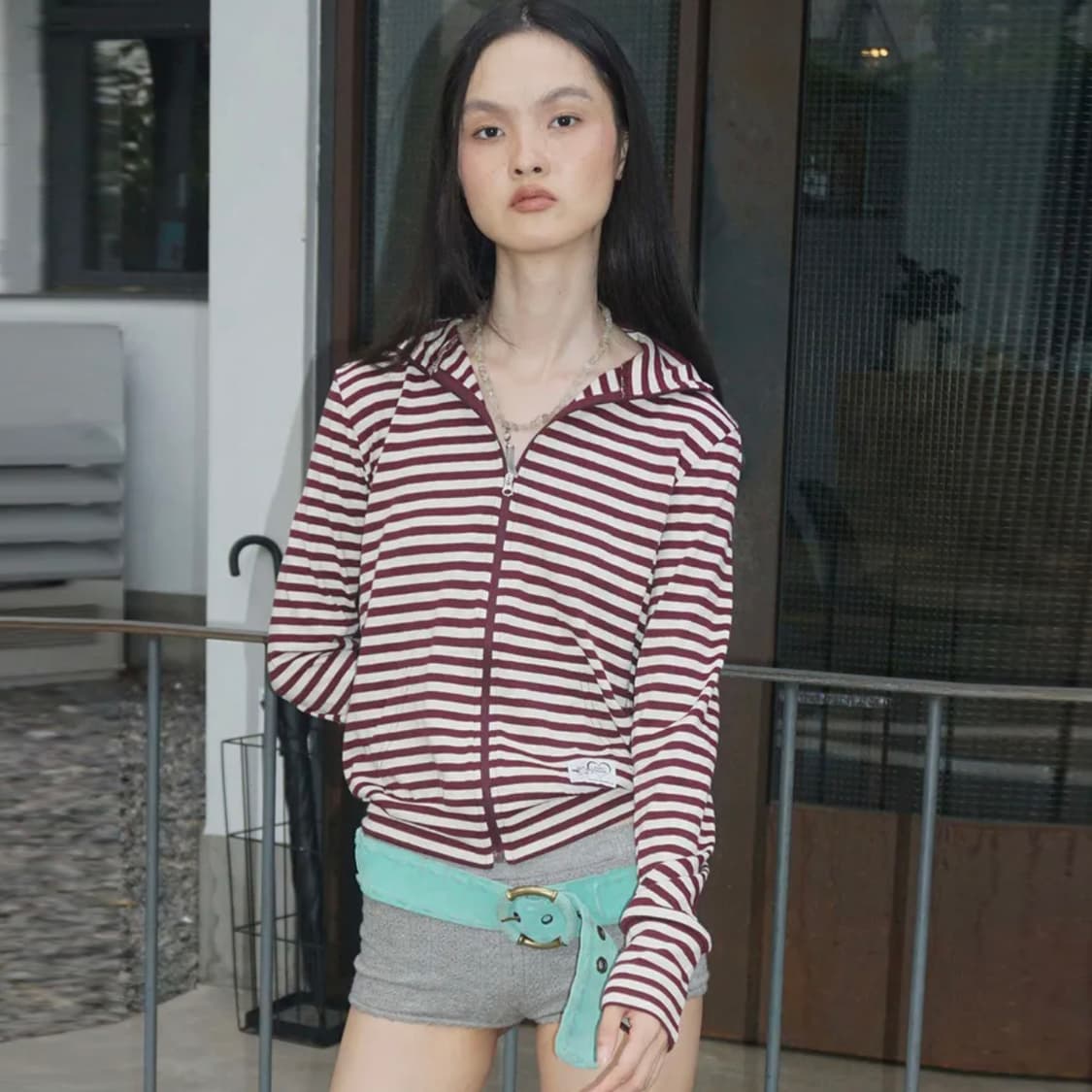 스컬프터(sculptor) 스트라이프 저지집업 55 새상품 상품이미지1