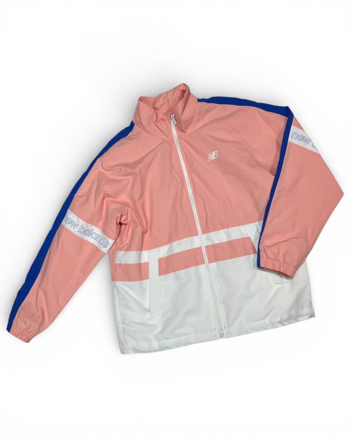 뉴발란스 핑크 배색 바람막이 기능성 집업 100 상품이미지1