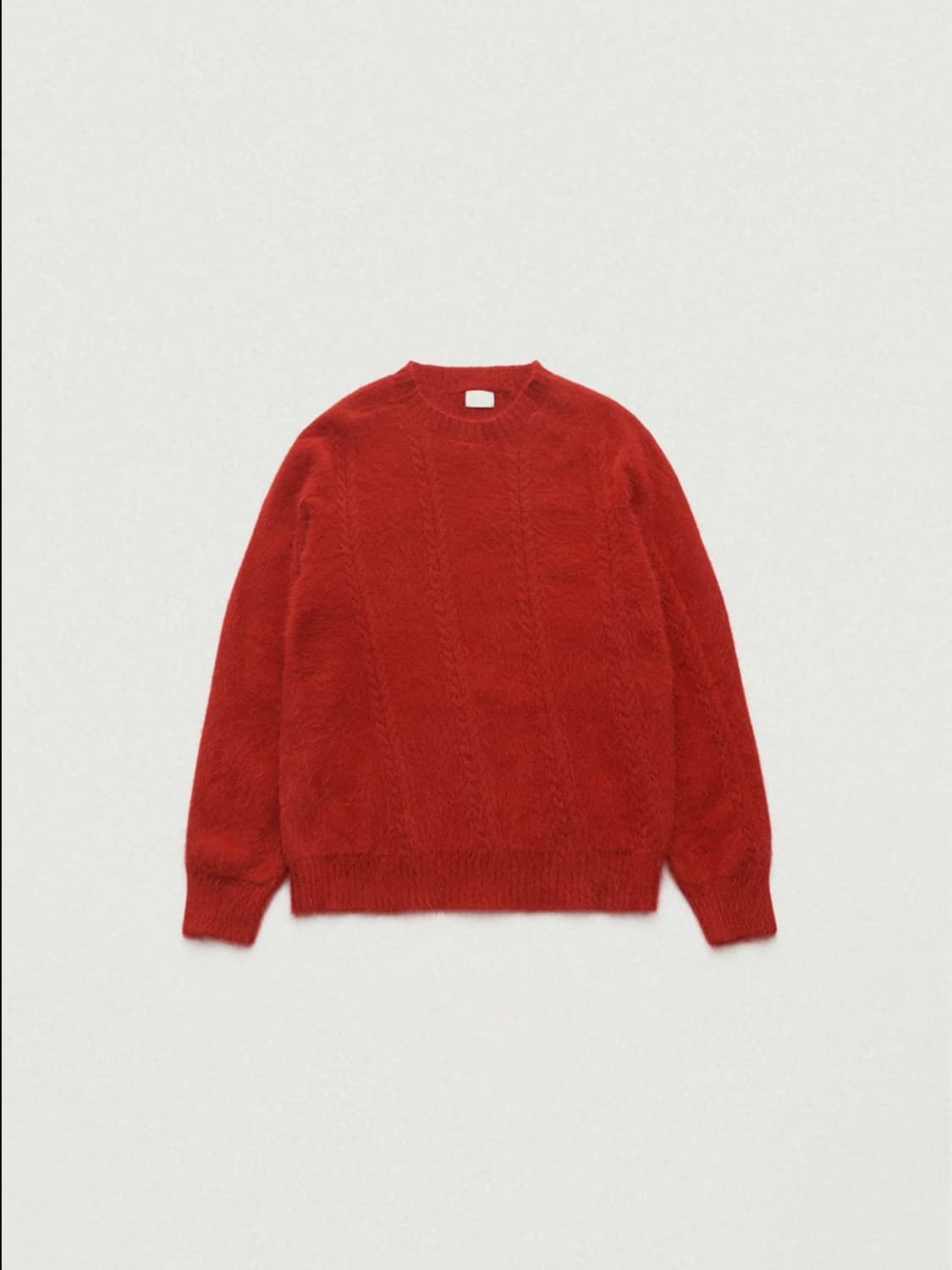 the barnet 더바넷 니트Red Brushed Cable Knit  상품이미지5