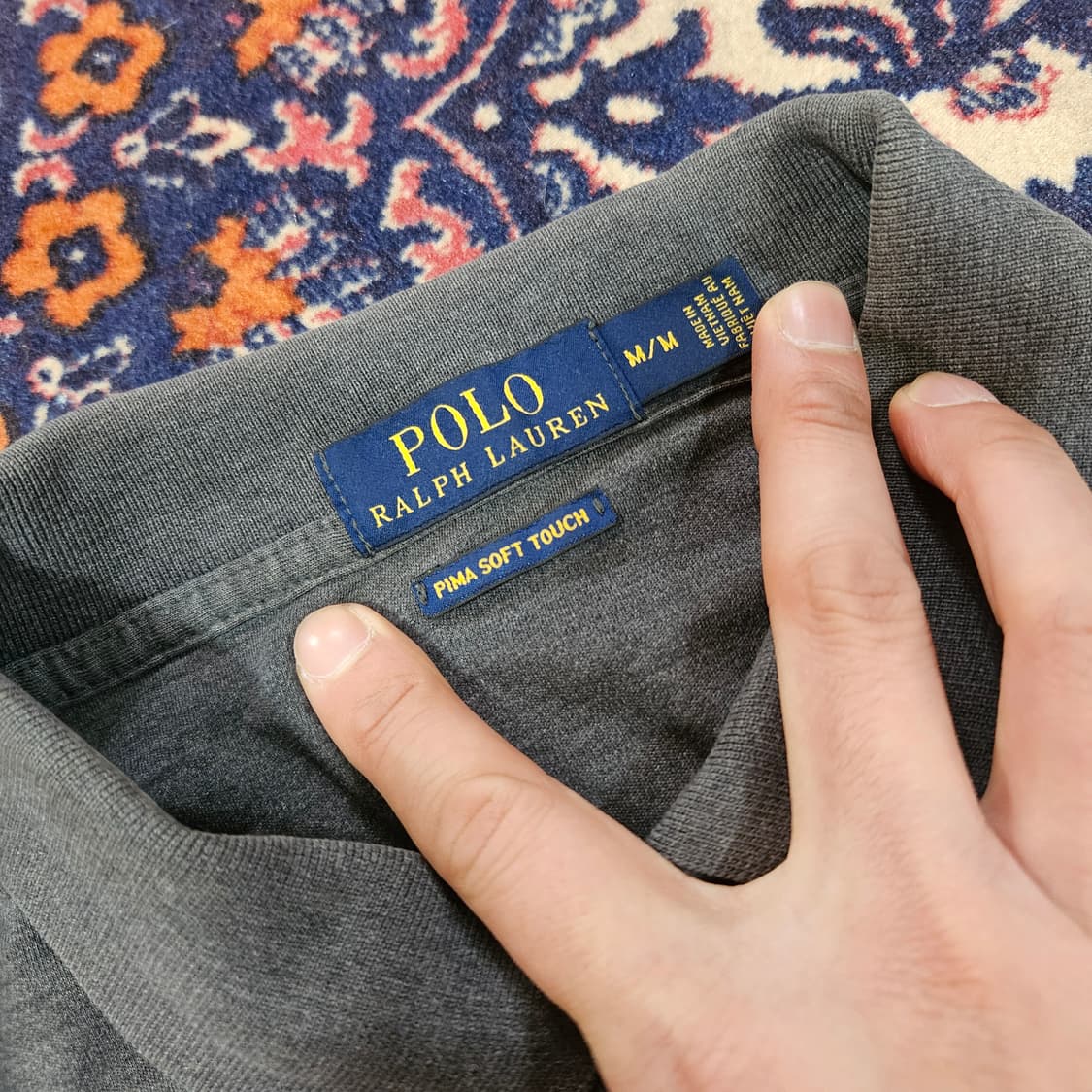 폴로랄프로렌 피마 차콜 반팔 카라티 상품이미지4