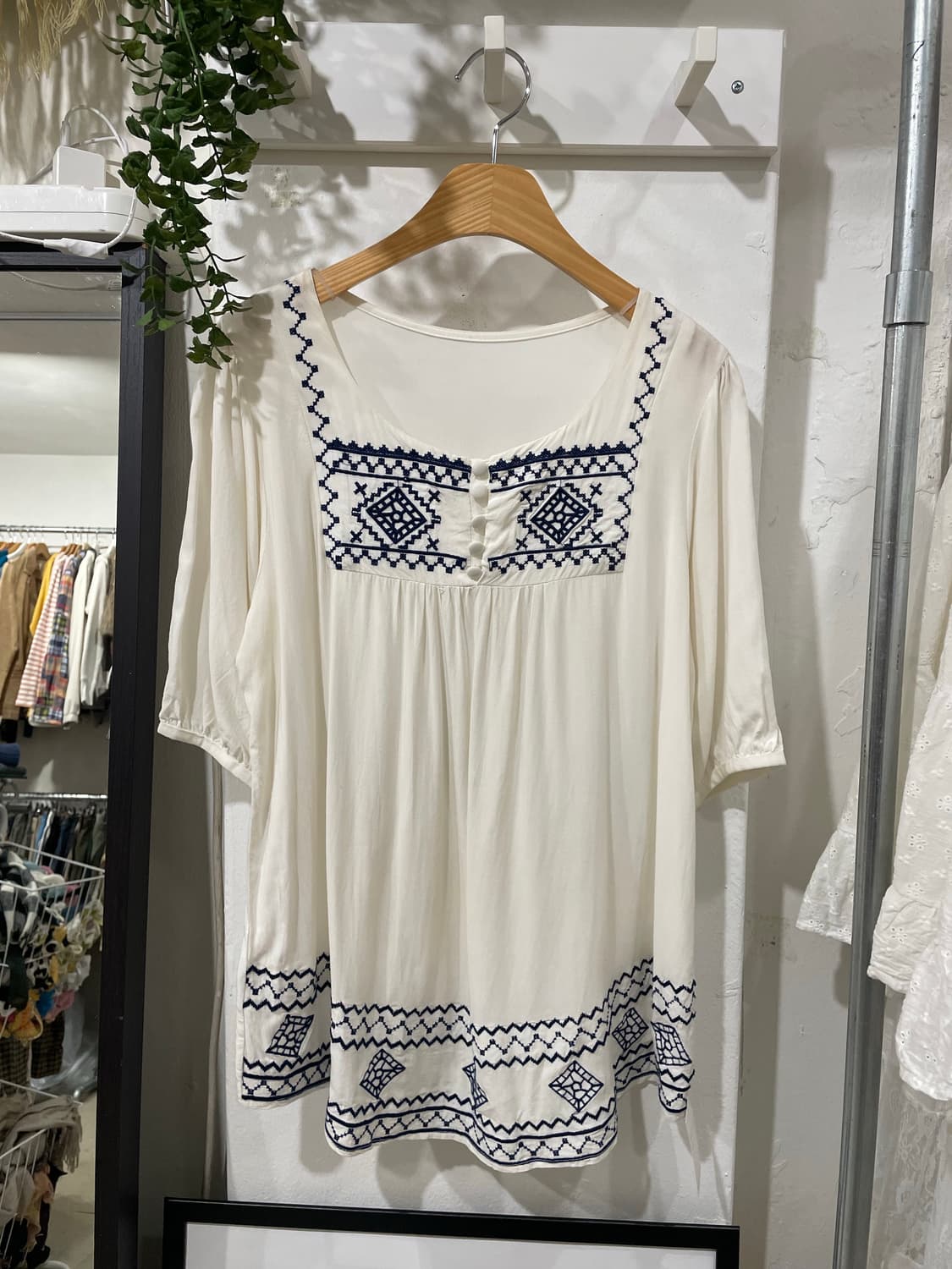 하구미 자수 블라우스 상품이미지8