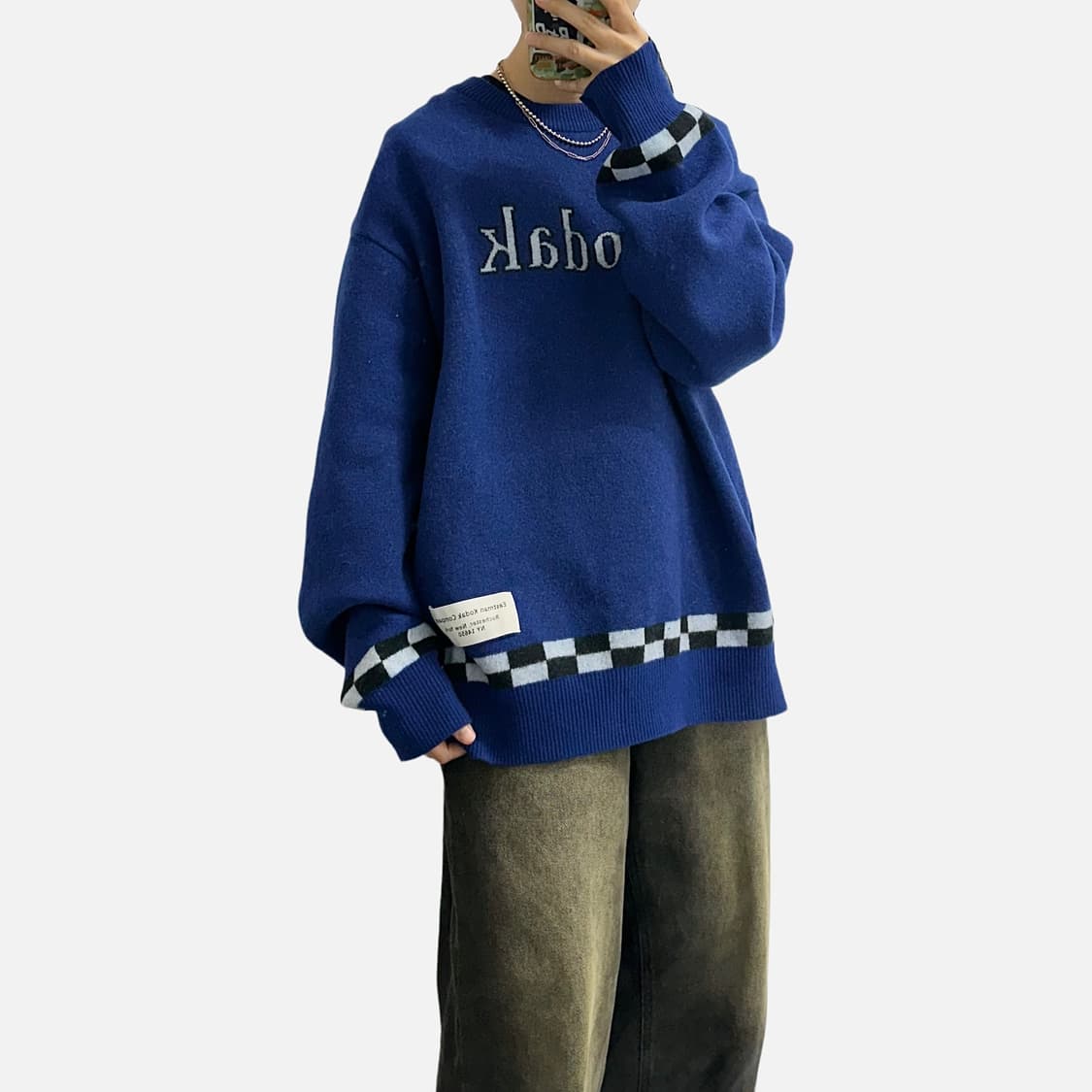 코닥 캐시미어 혼방 자카드 니트 상품이미지1