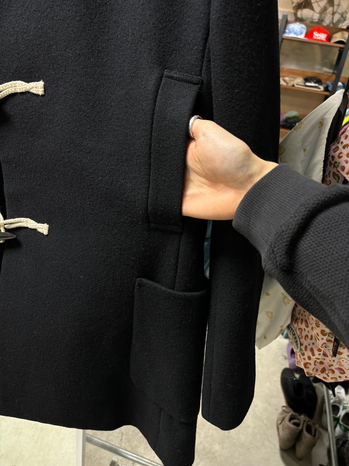 스나오 쿠와하라 퍼후드 더플 코트 상품이미지3