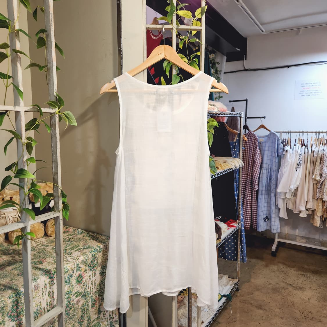 레이스 포인트 민소매 원피스 상품이미지6