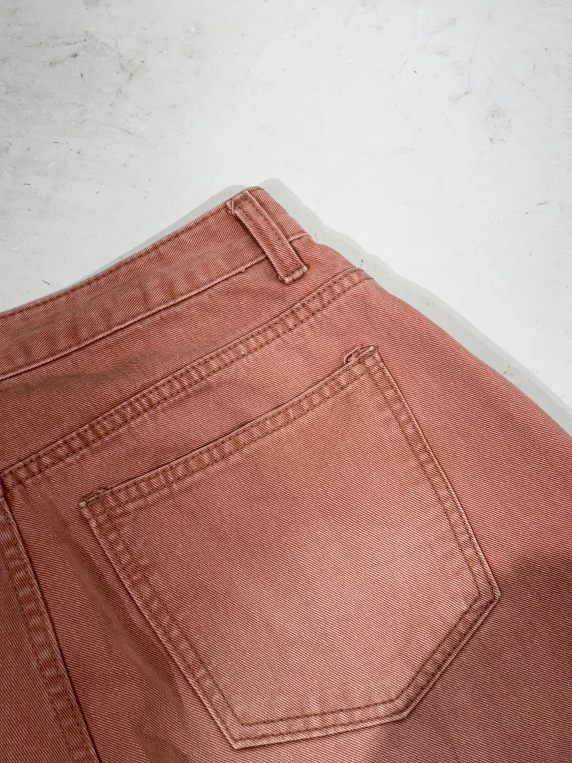 빈티지 Lab 핑크 와이드 데님 팬츠 벌룬 청바지 S 상품이미지6