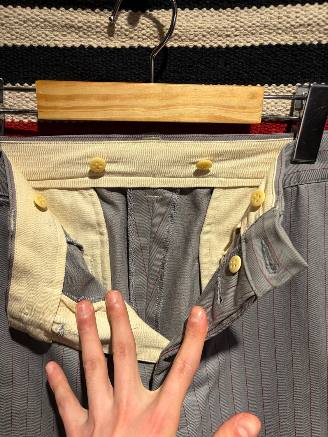 Labour union gray stripe pants  상품이미지4