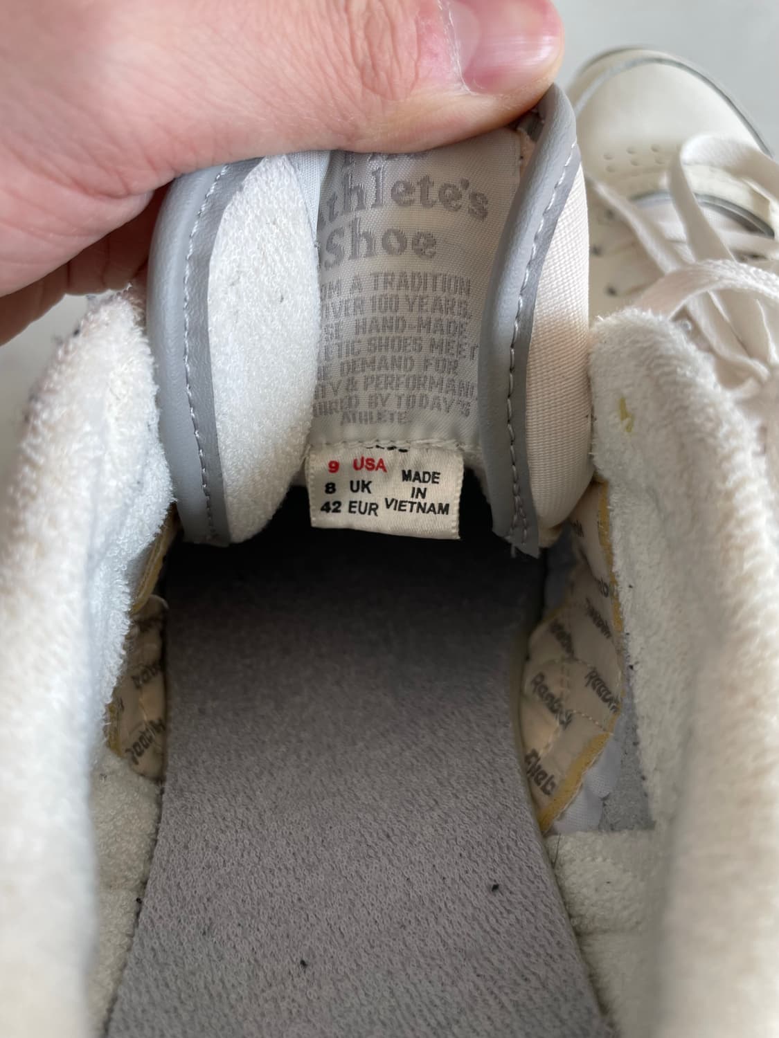 리복 클래식 레더 1983 빈티지 오프화이트 270사이즈 상품이미지6