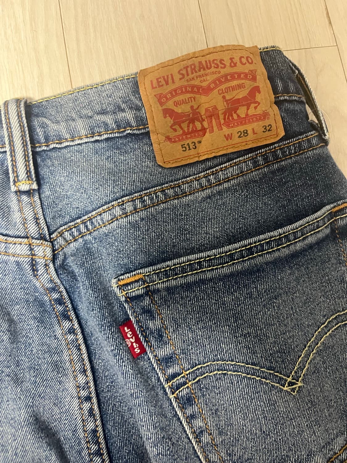 리바이스 513 슬림 스트레이트 데님 W28 L32 상품이미지1