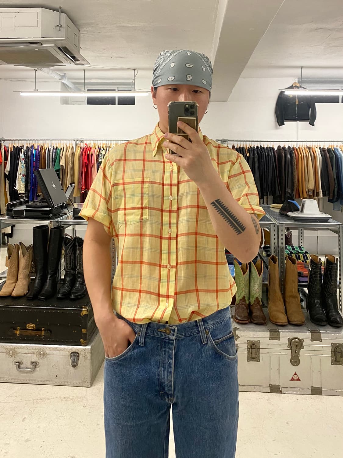 70's SEARS 1/2 check shirts 70년대 시어스 셔츠 상품이미지9