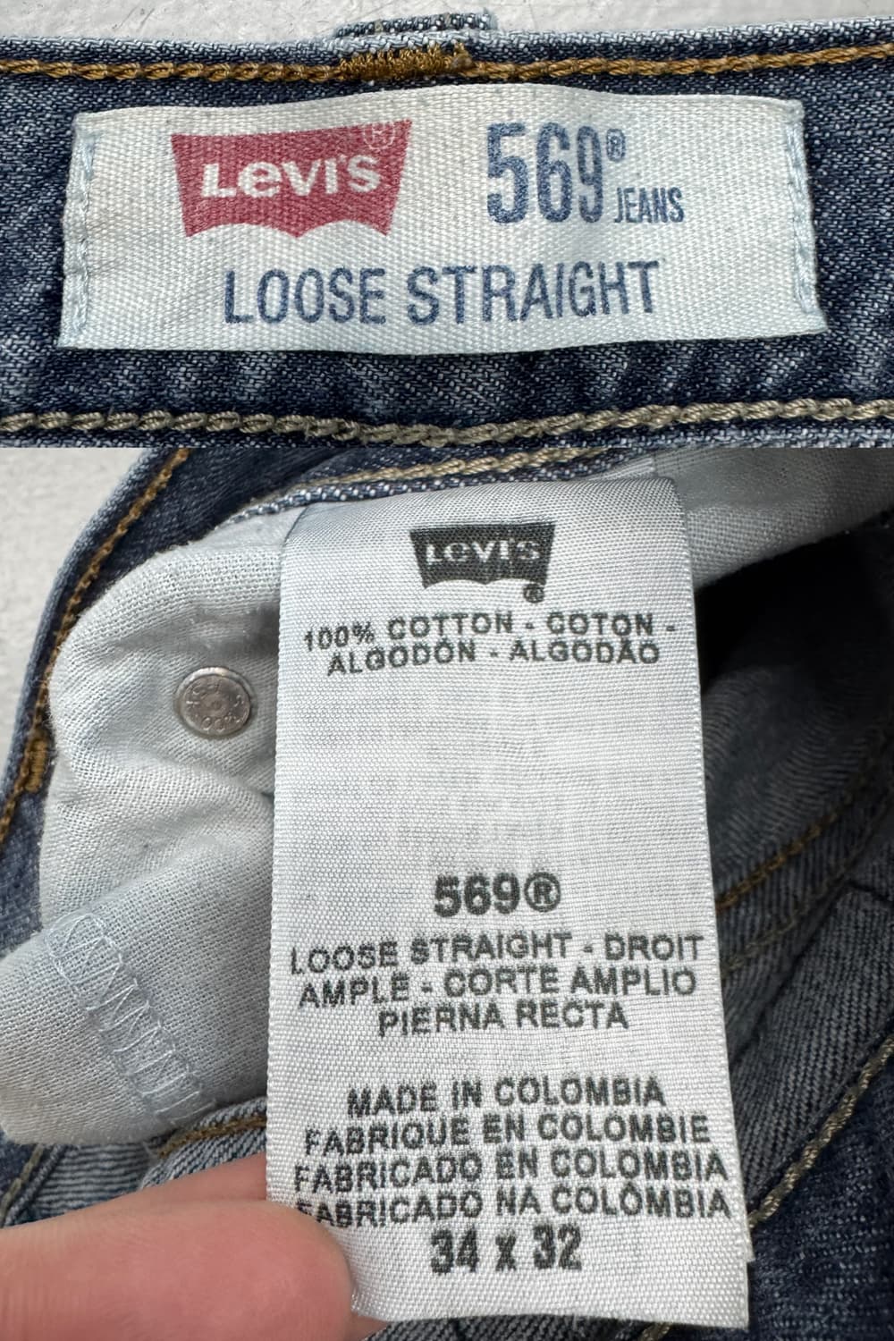 리바이스 569 새깅 워싱 와이드 스케이터 데님팬츠 상품이미지10