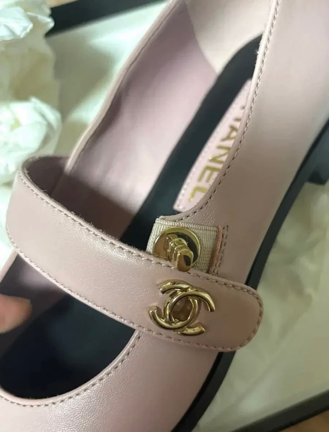 샤넬 턴락 메리제인 플랫 슈즈 38 상품이미지5