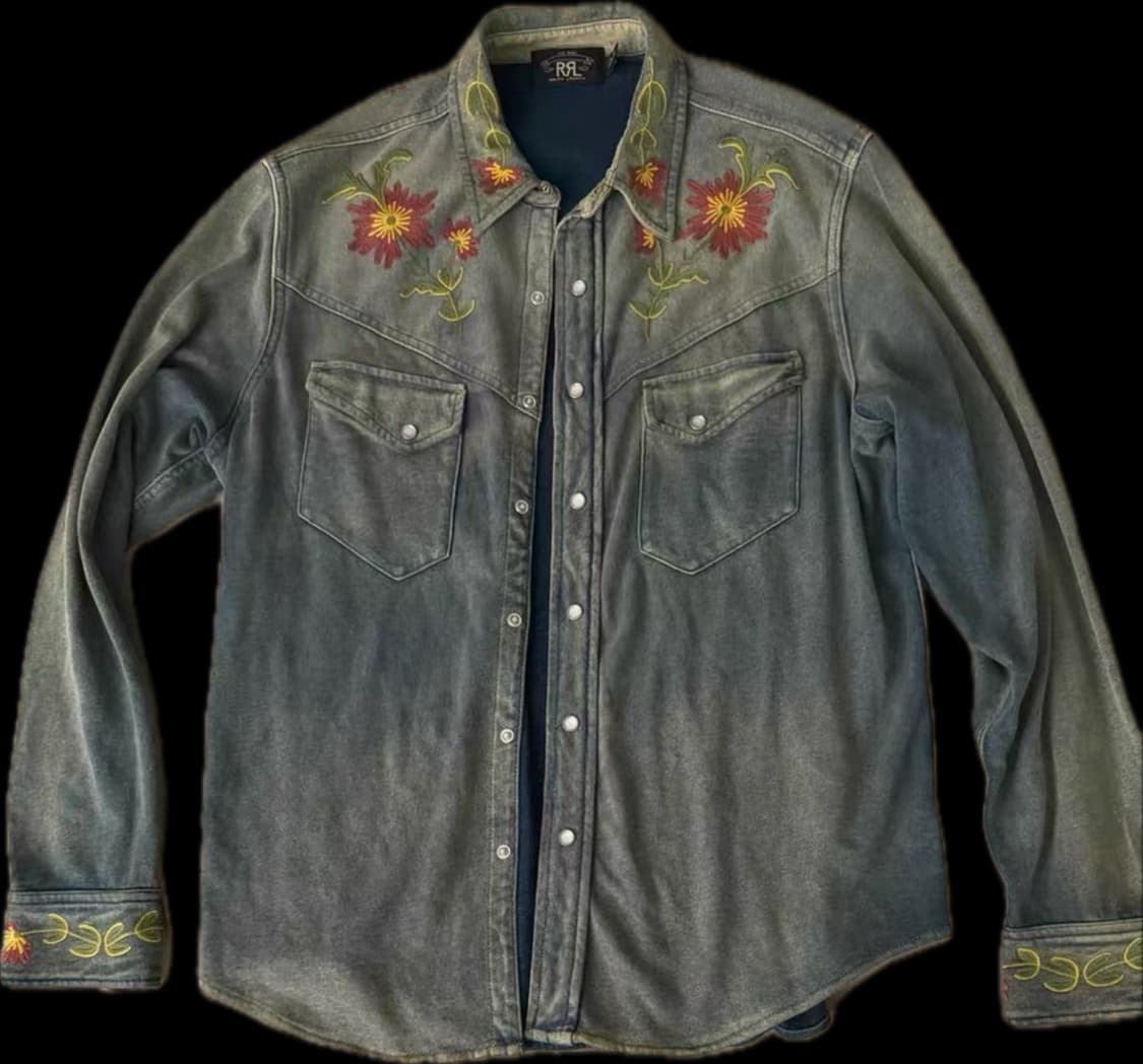 rrl 웨스턴 자수 셔츠 L 상품이미지1