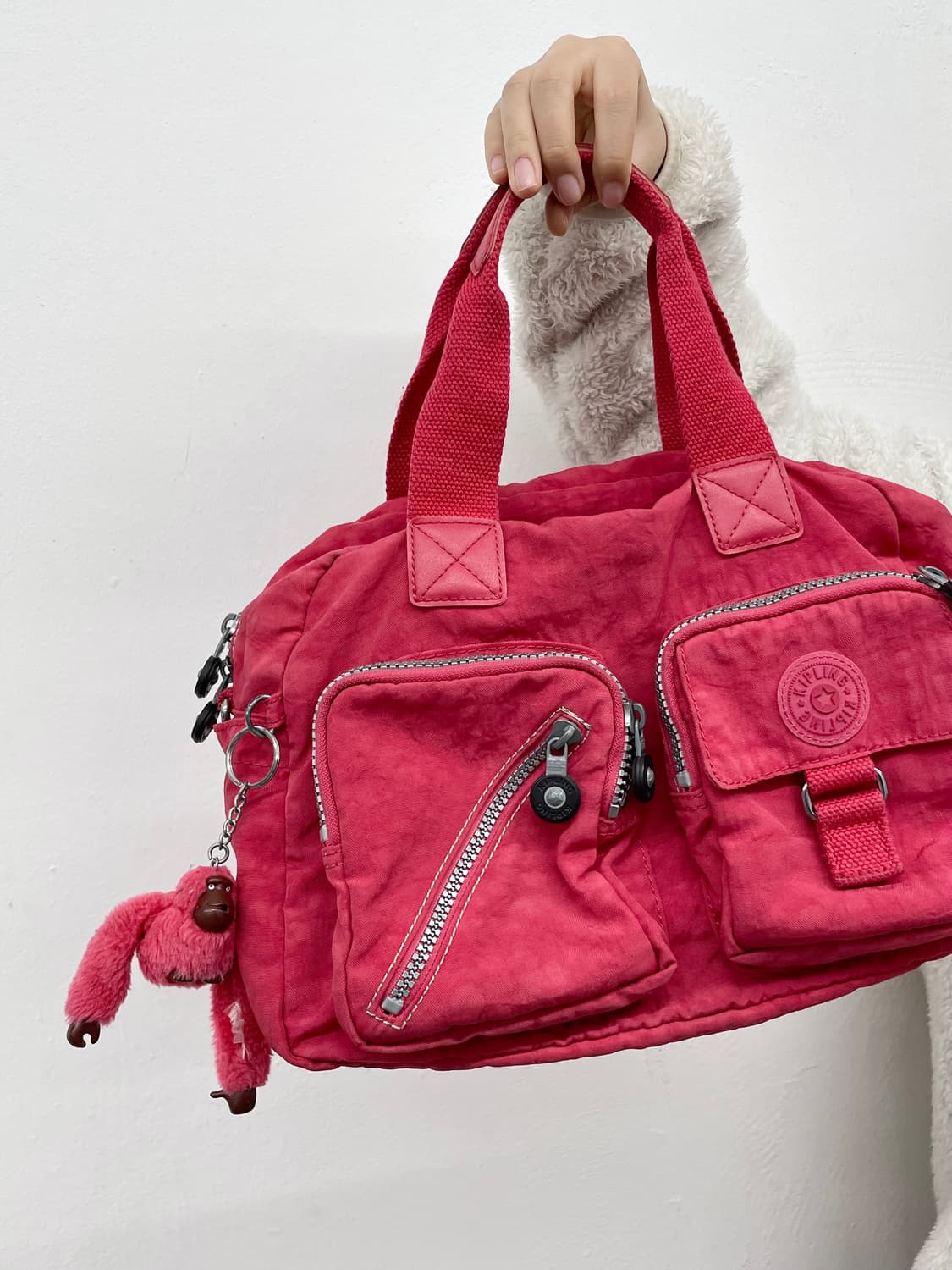 y2k 핑크 키플링 포켓백  상품이미지4