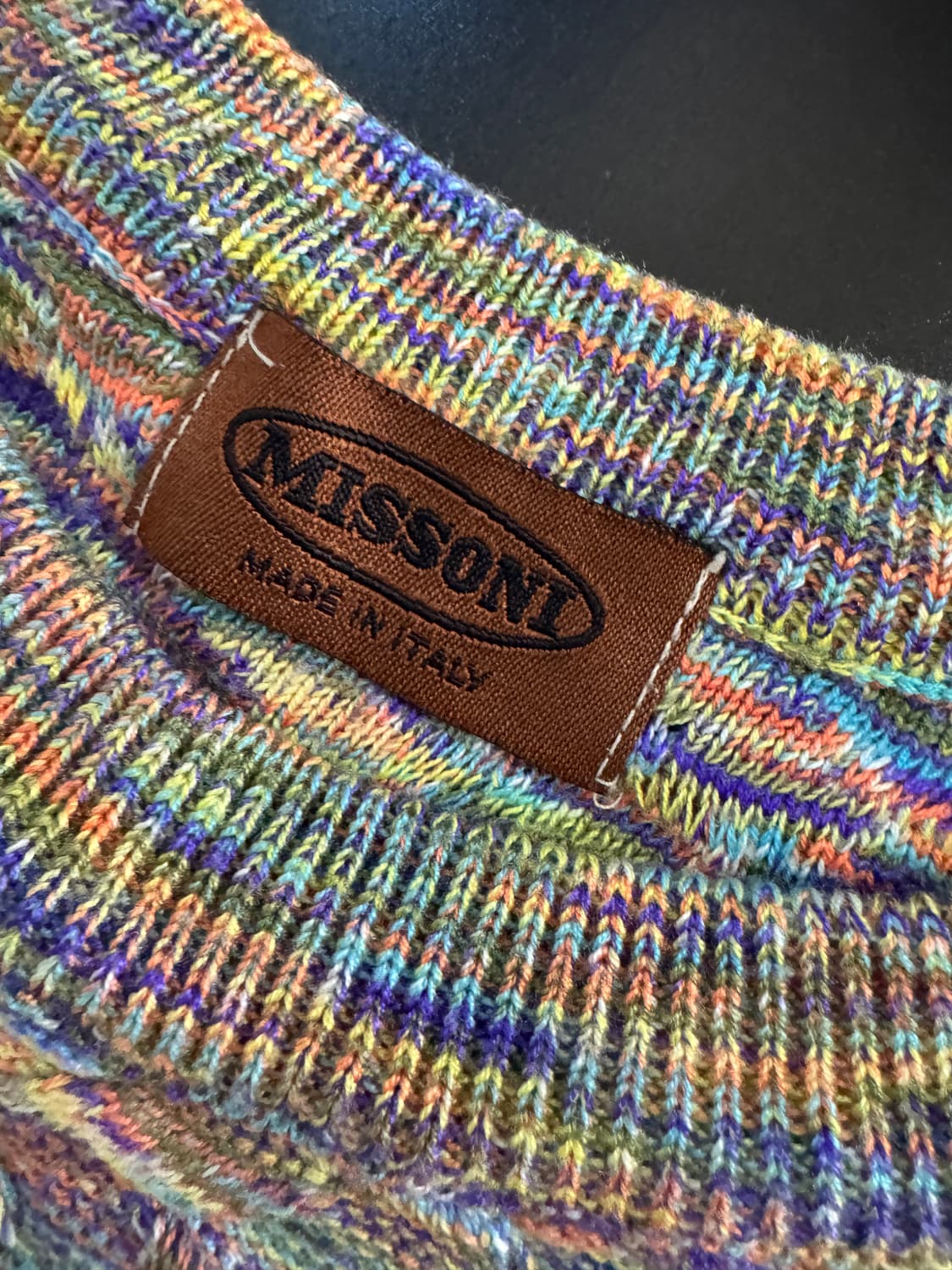 정품 여성 미쏘니 Missoni 빈티지 멀티 컬러 니트 L 상품이미지3
